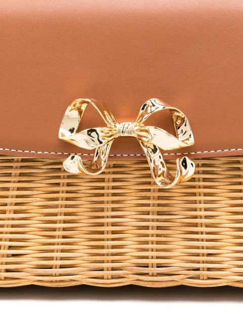 Self-Portrait mini Bow tote bag - Neutrals - zdjęcie produktu nr 2