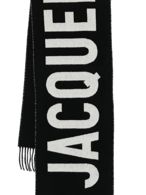 Jacquemus logo-detail scarf - Black - zdjęcie produktu nr 2