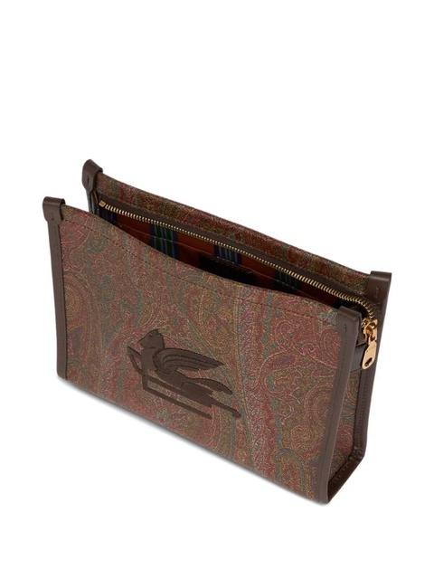 ETRO Arnica Pegaso-embroidered clutch bag - Brown - zdjęcie produktu nr 2