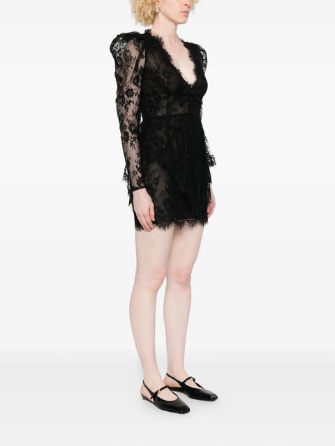 Alessandra Rich lace mini dress - Black - zdjęcie produktu nr 2