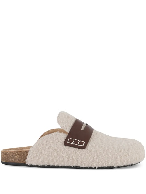 JW Anderson leather-trimmed wool loafers - Neutrals - zdjęcie produktu nr 1
