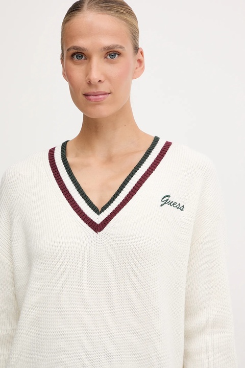 Guess sweter z dodatkiem wełny SABINA damski kolor beżowy lekki V5BR01 Z1152 - zdjęcie produktu nr 2