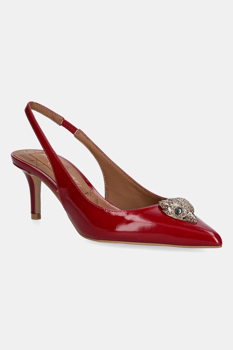 Kurt Geiger London szpilki skórzane Belgravia Sling Back kolor bordowy 9786950319 - zdjęcie produktu nr 1