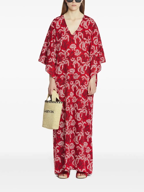 Lanvin floral-print kaftan - Red - zdjęcie produktu nr 1