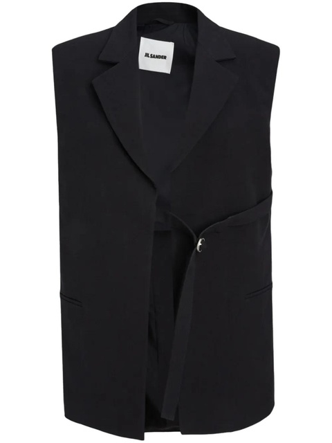 Jil Sander belted vest - Black - zdjęcie produktu nr 1