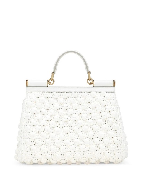 Dolce & Gabbana large Sicily interwoven tote bag - White - zdjęcie produktu nr 2