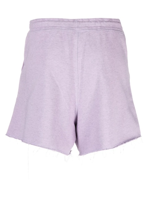 GANNI drawstring-waist organic-cotton shorts - Purple - zdjęcie produktu nr 2