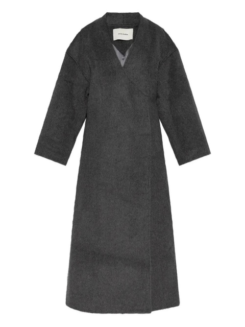 ENTIRE STUDIOS V-neck wool coat - Grey - zdjęcie produktu nr 1