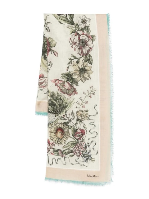 Max Mara floral-print silk scarf - Neutrals - zdjęcie produktu nr 1