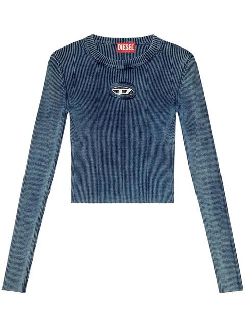 Diesel M-Anchor-A cut-out ribbed top - Blue - zdjęcie produktu nr 1