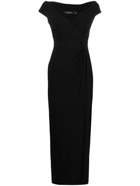 Lauren Ralph Lauren sleeveless pinched-waist gown - Black - zdjęcie produktu nr 1