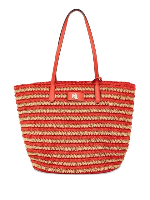 Lauren Ralph Lauren straw shoulder bag - Orange - zdjęcie produktu nr 1