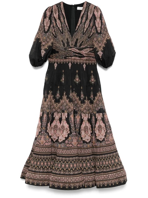 ZIMMERMANN pleated midi dress - Black - zdjęcie produktu nr 1