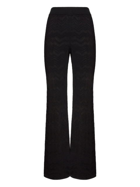 Missoni chevron-pattern knit trousers - Black - zdjęcie produktu nr 1