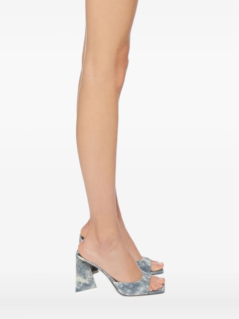 The Attico 85mm Mini Devon geometric-heel sandals - Blue - zdjęcie produktu nr 2