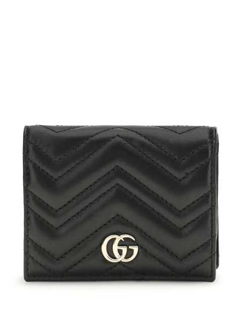 Gucci GG Marmont chevron wallet - Black - zdjęcie produktu nr 1