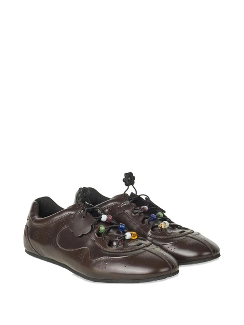Cecilie Bahnsen Blaise beaded leather sneakers - Brown - zdjęcie produktu nr 2
