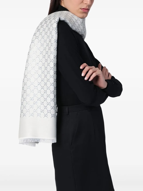 Gucci GG-jacquard scarf - White - zdjęcie produktu nr 1