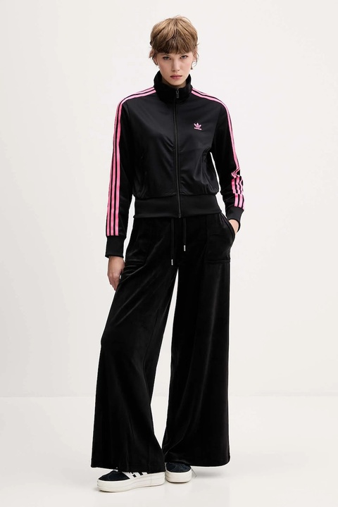 Juicy Couture spodnie dresowe welurowe damskie kolor czarny melanżowe JCBBJ225803 - zdjęcie produktu nr 2