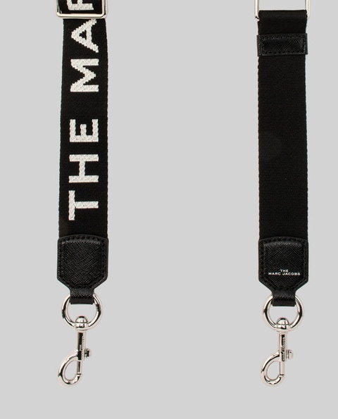 MARC JACOBS - Czarny pasek do torebki The Thin Logo - zdjęcie produktu nr 2