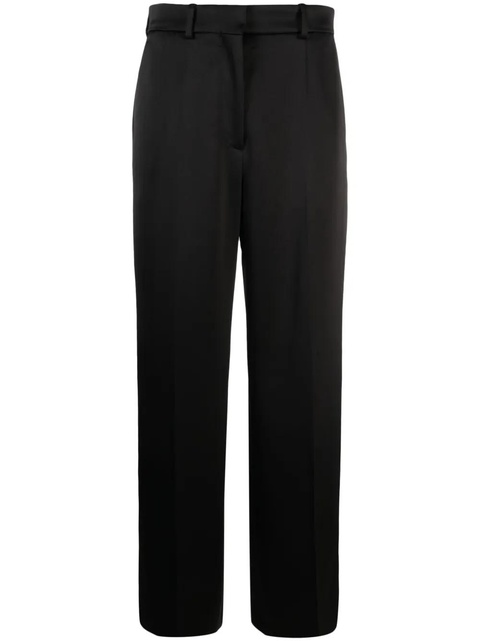 Lanvin satin-finish straight-leg trousers - Black - zdjęcie produktu nr 1