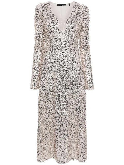 ROTATE BIRGER CHRISTENSEN sequin-embellished dress - Neutrals - zdjęcie produktu nr 1
