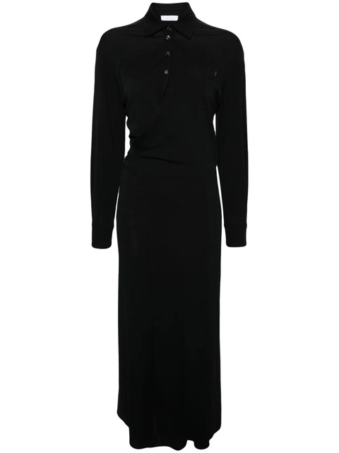 Rabanne ruched midi wrap dress - Black - zdjęcie produktu nr 1