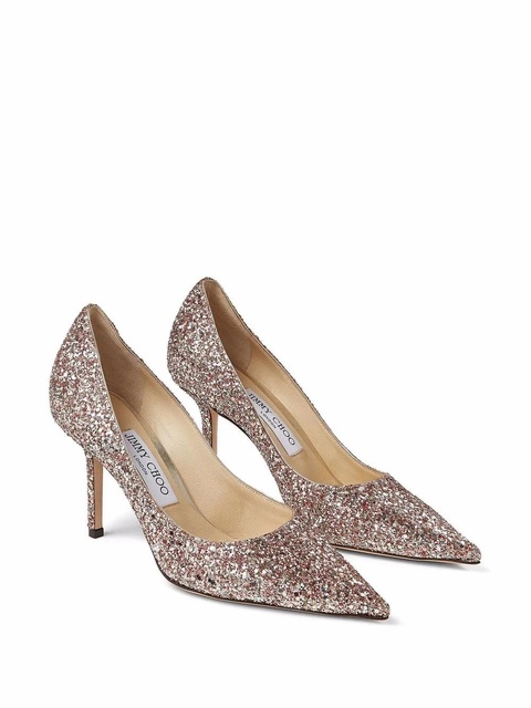 Jimmy Choo Love 85mm glitter-detail pumps - Pink - zdjęcie produktu nr 1