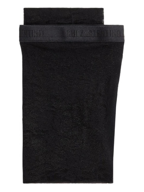 Valentino Garavani floral-lace tights - Black - zdjęcie produktu nr 1