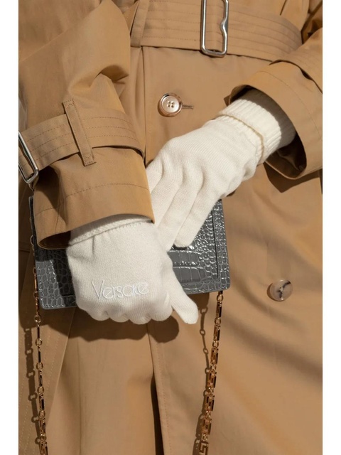 Versace ribbed wool gloves - Neutrals - zdjęcie produktu nr 2