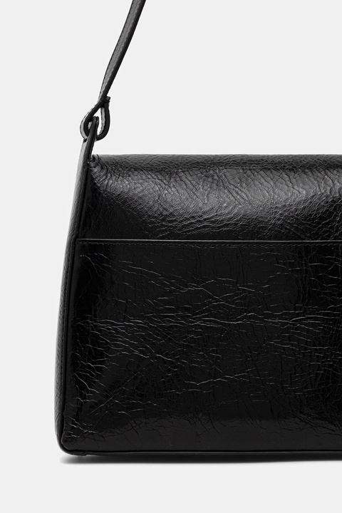 A.P.C. torebka skórzana sac virginie flap kolor czarny PXCCK.F61924 - zdjęcie produktu nr 2