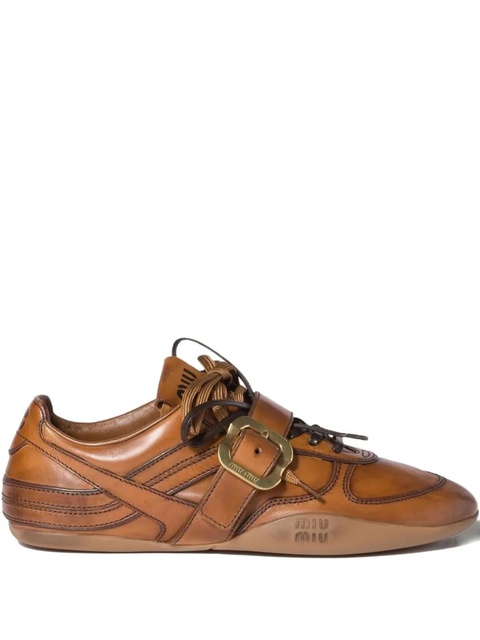 Miu Miu buckle-strap sneakers - Brown - zdjęcie produktu nr 1
