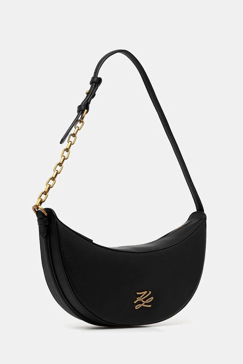 Karl Lagerfeld torebka skórzana K/AUTOGRAPH kolor czarny B1W30236 - zdjęcie produktu nr 2