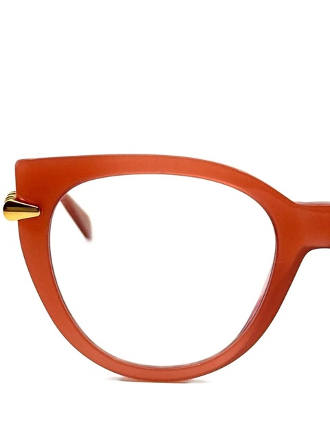 Bvlgari beaded-temple cat-eye glasses - Orange - zdjęcie produktu nr 2