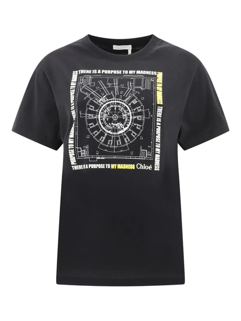 Chloé graphic-print T-shirt - Black - zdjęcie produktu nr 2