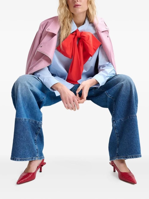 Essentiel Antwerp crocodile-effect heeled pumps - Red - zdjęcie produktu nr 2