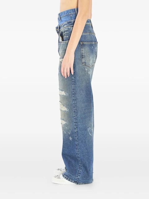 Dolce & Gabbana double-waist distressed jeans - Blue - zdjęcie produktu nr 2