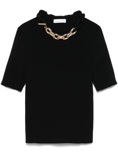 Rabanne chain link-detail top - Black - zdjęcie produktu nr 1
