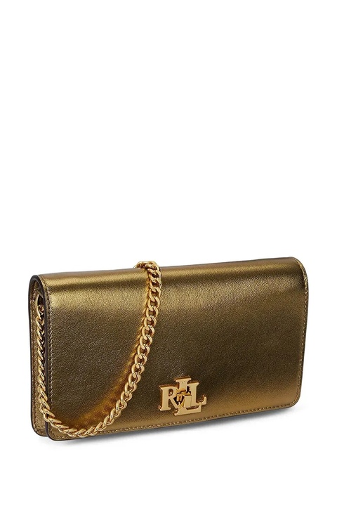 Lauren Ralph Lauren torebka skórzana kolor złoty 432P02411 - zdjęcie produktu nr 2