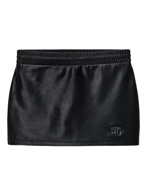 Alexander Wang elasticated-waistband satin skirt - Black - zdjęcie produktu nr 1