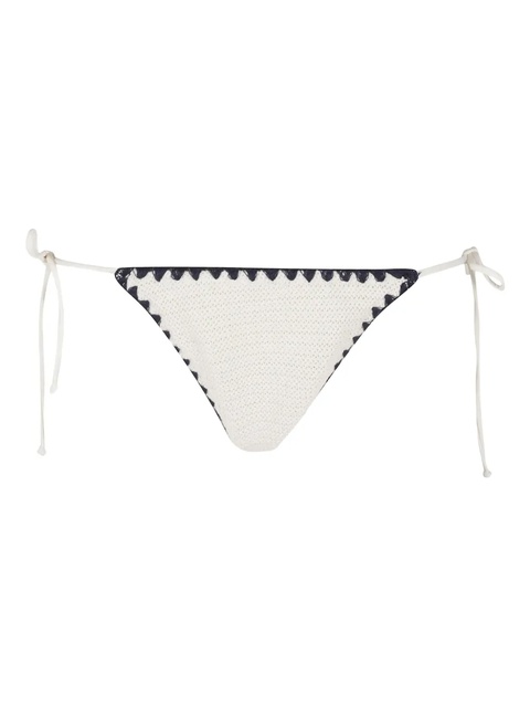 MC2 Saint Barth Marielle crochet-knit bikini bottom - Neutrals - zdjęcie produktu nr 1