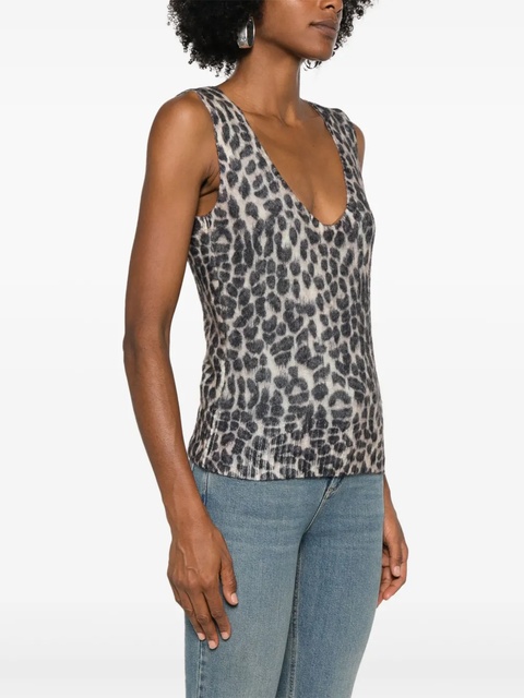 Blumarine leopard-print tank top - Neutrals - zdjęcie produktu nr 2