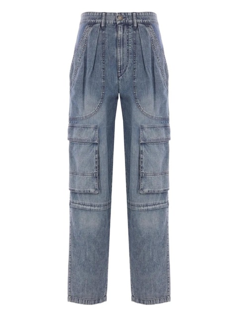 MARANT ÉTOILE pleat-pocket cargo jeans - Blue - zdjęcie produktu nr 1