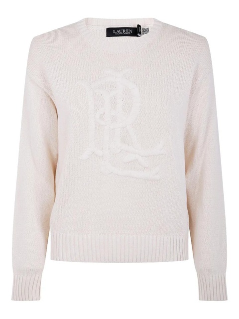 Lauren Ralph Lauren logo-embroidered cotton sweater - White - zdjęcie produktu nr 1