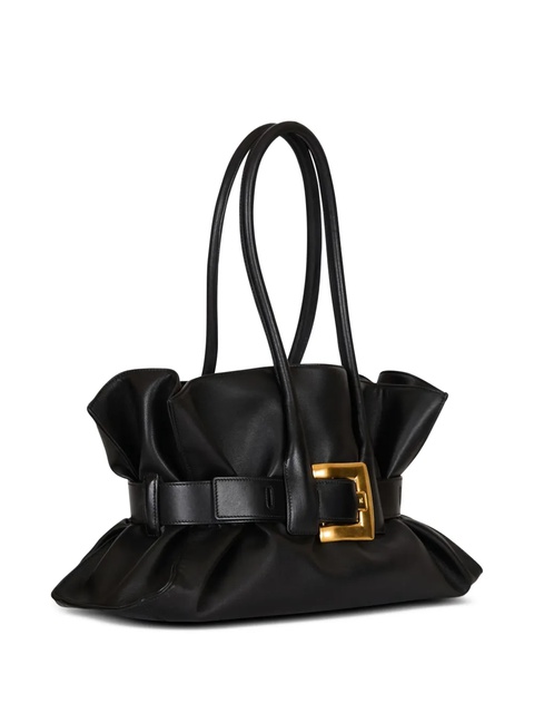 Balmain large Anthem buckle-detailed calfskin tote bag - Black - zdjęcie produktu nr 2