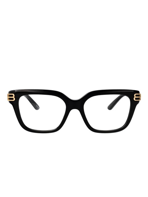 Balenciaga Eyewear logo rectangle-frame glasses - Black - zdjęcie produktu nr 2