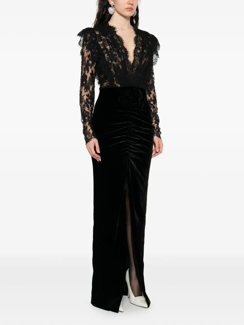 Alessandra Rich lace-embellished dress - Black - zdjęcie produktu nr 2