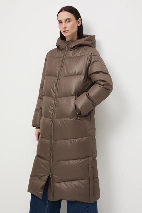 Medicine płaszcz puchowy kolor brązowy - zdjęcie produktu nr 1