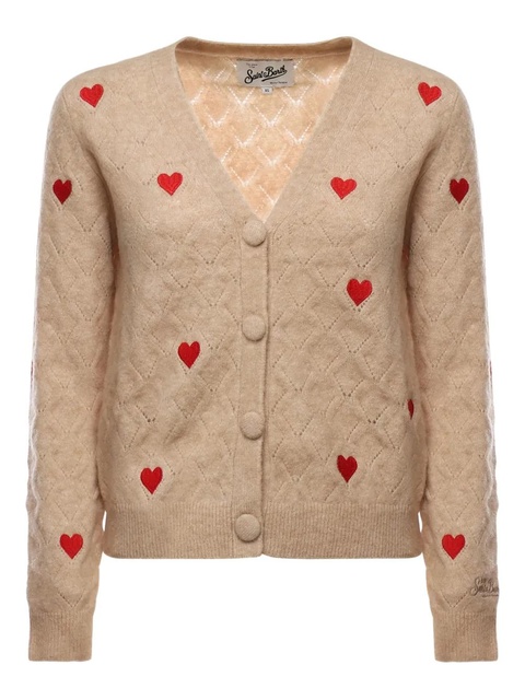 MC2 Saint Barth heart-motif cardigan - Neutrals - zdjęcie produktu nr 2