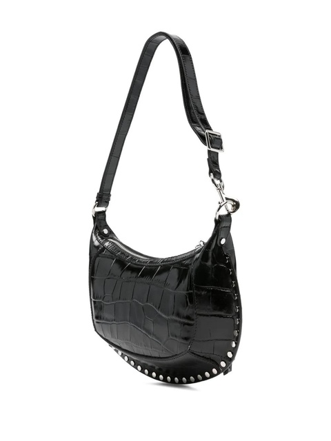 ISABEL MARANT crocodile-embossed studded shoulder bag - Black - zdjęcie produktu nr 1